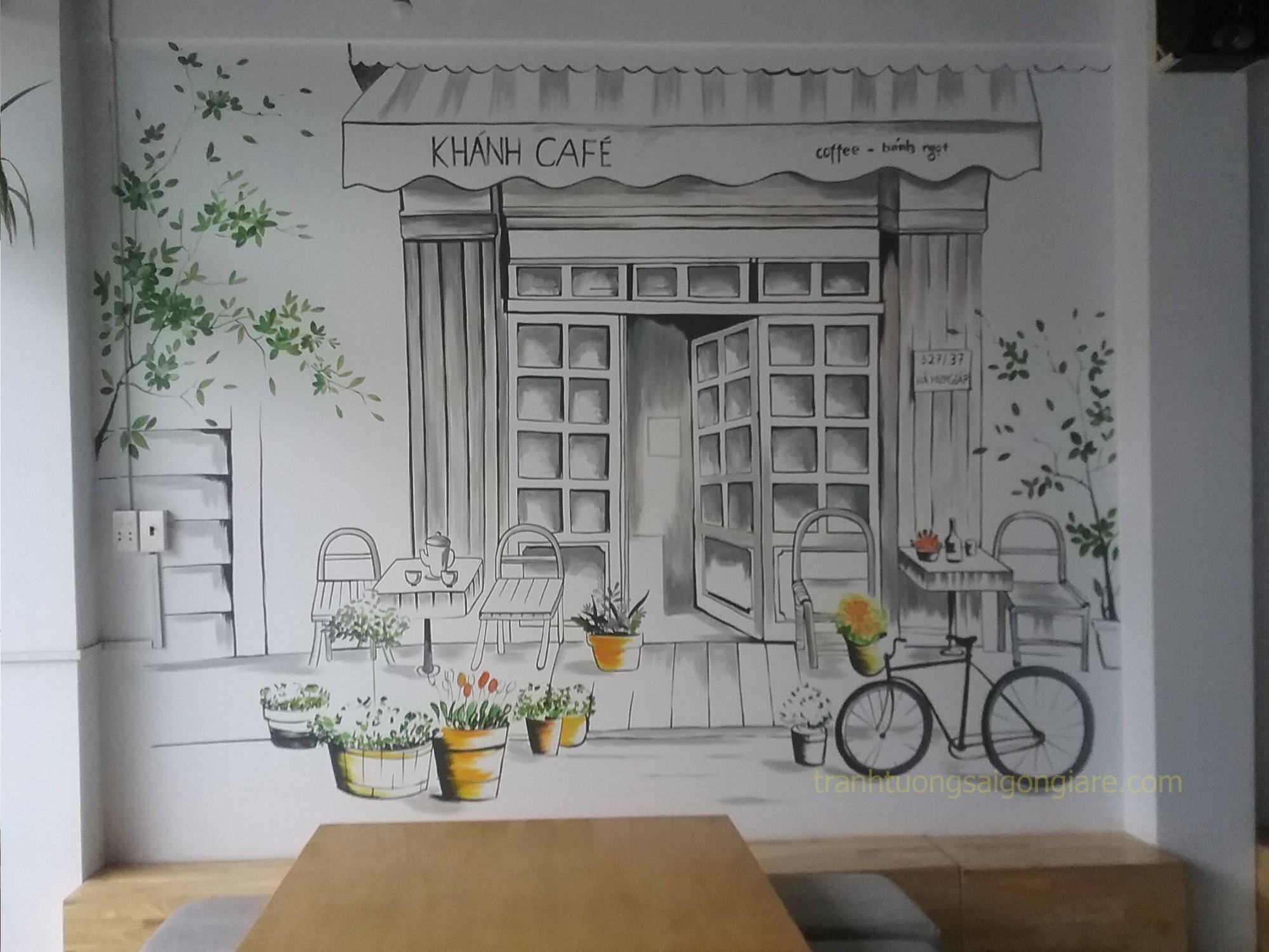 Dịch vụ vẽ tranh tường quán cafe (1)