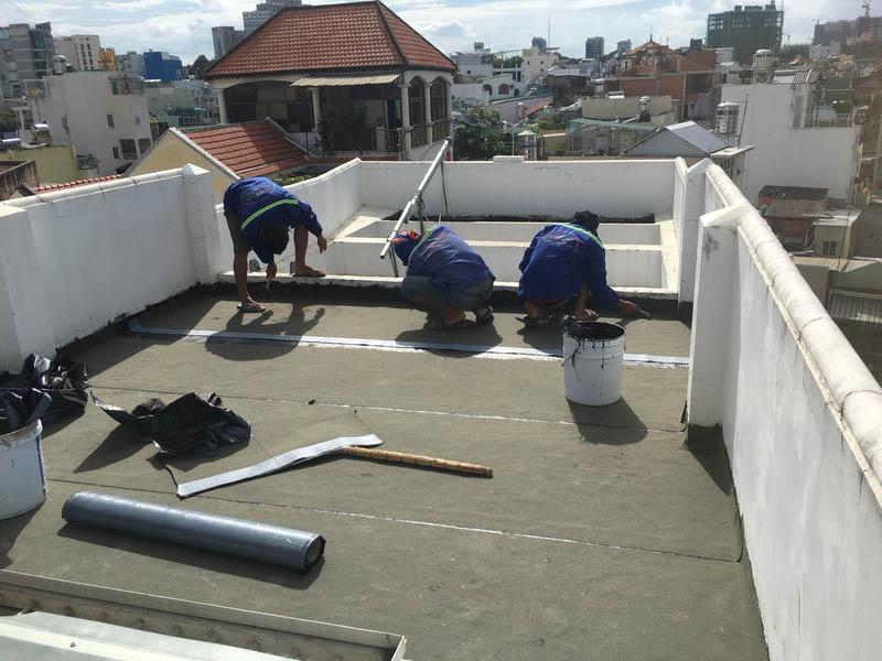 Sửa chữa chống thấm sân thượng tại quận 2