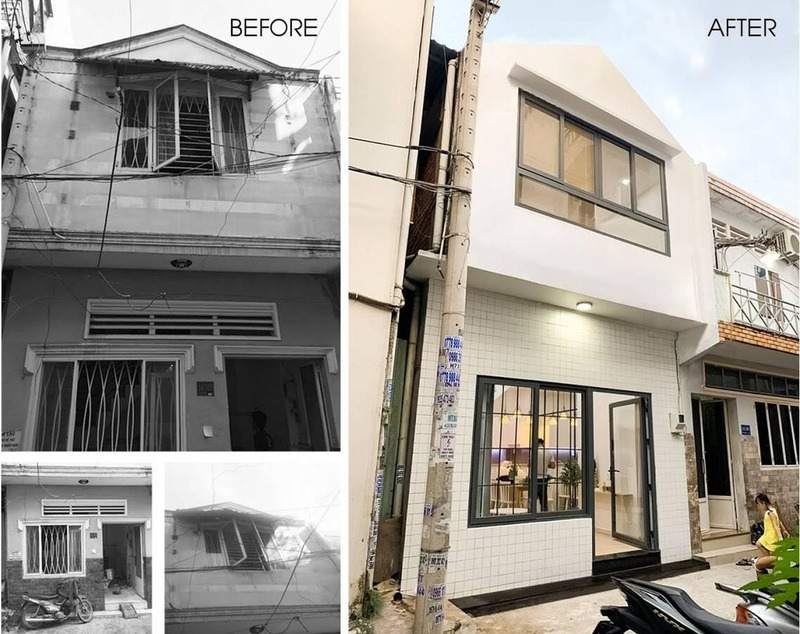 Hình ảnh cải tạo nhà phố trước và sau